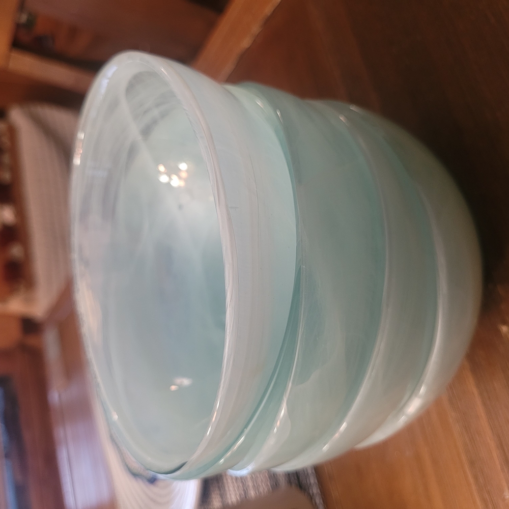 Artisan Glass Bowl - Light Blue